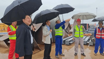 天津市国资委党委委员、副主任韩云翔，渤化集团党委副书记、总经理田云生到渤化工程庆阳同欣顺酐项目考察慰问