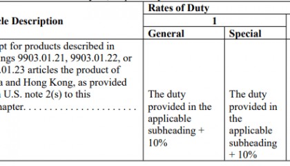 美国公布对华加征10%关税细则，这些货物不受影响！