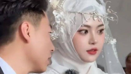 新娘因长相太美被质疑AI换脸，拍摄者：她们一家都很美
