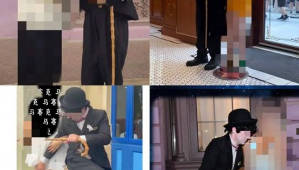 突然转头与女游客接吻？“卓别林”被指骚扰！北京环球影城启动调查