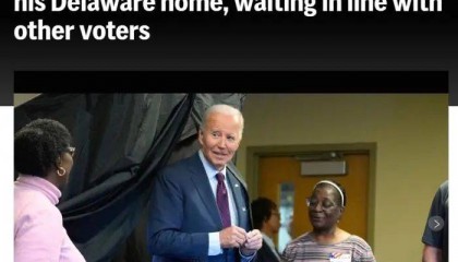 拜登投票，支持哈里斯